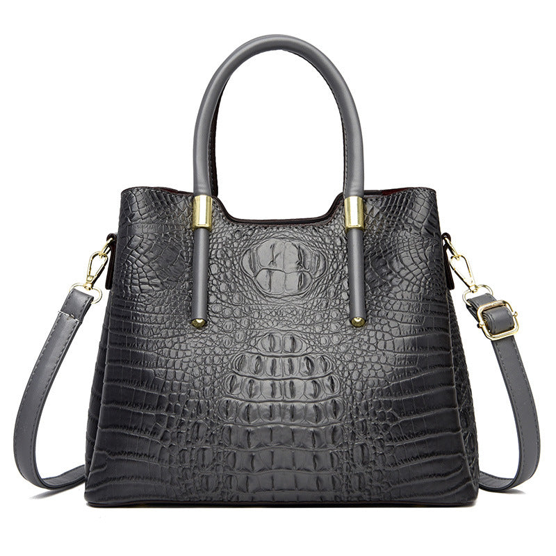 Women's Trendy Female Crocodile Pattern Fashion Handbags