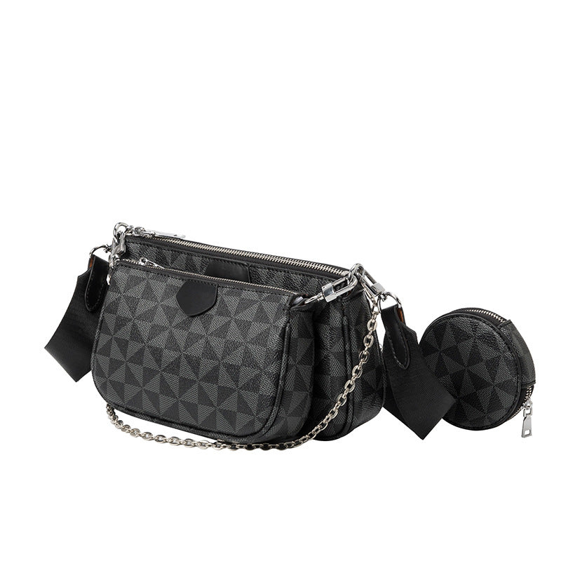 Women's Leisure Chain Three-piece Set Mahjong Windmill Crossbody Bags