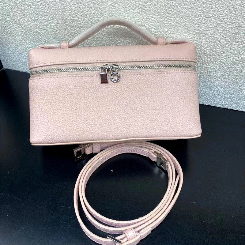 Layer Cowhide Lunch Box Portable Niche Crossbody Bags