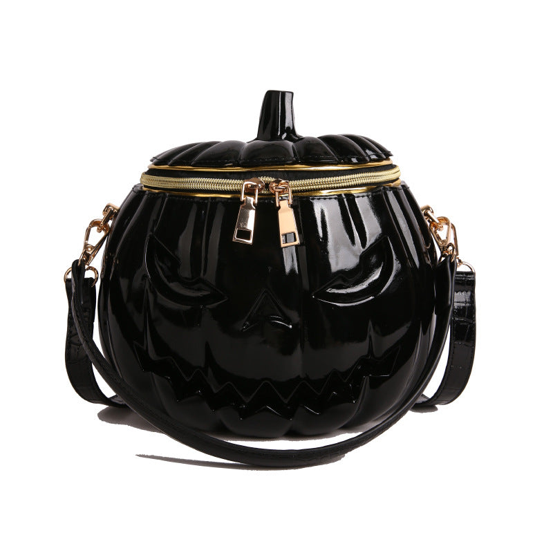 Women's Funny Simulation Pumpkin High-quality Halloween Portable Crossbody Bags