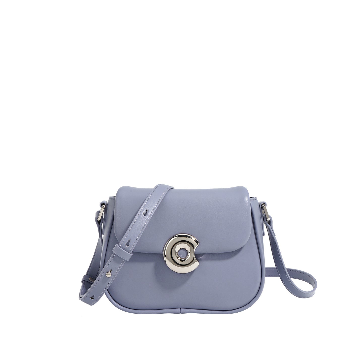 Genuine Leather Saddle Popular Niche Textured Shoulder Bags