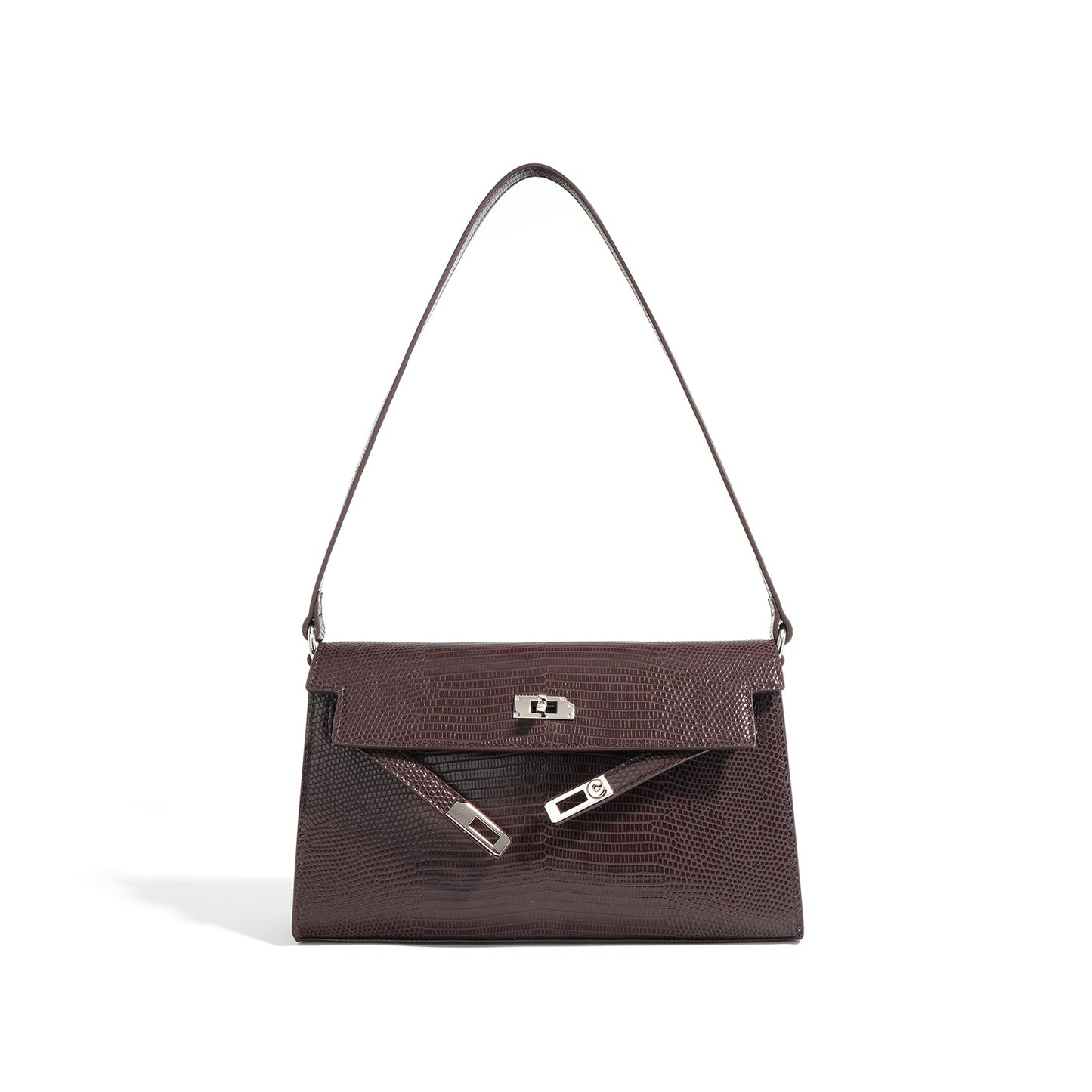 Women's Kelly Lizard Pattern Genuine Leather Fashionable Shoulder Bags