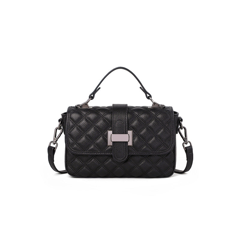 Trendy Popular Women's Leather Portable Diamond Crossbody Bags