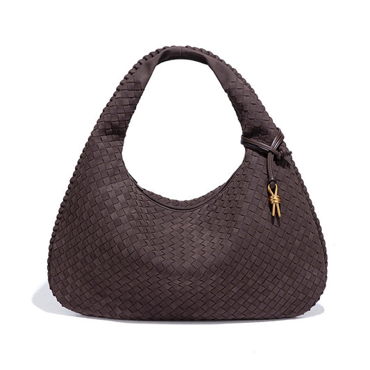 Women's Hand-woven Frosted Suede Large Capacity Fashion Shoulder Bags