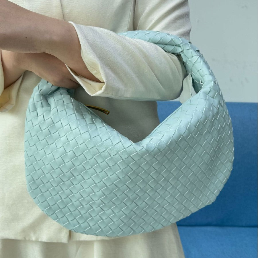 Glamorous Hand-woven Croissant Spring Knotted Underarm Handbags