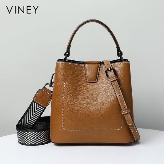 Women's Trendy Genuine Leather Fashion Simple Portable Shoulder Bags