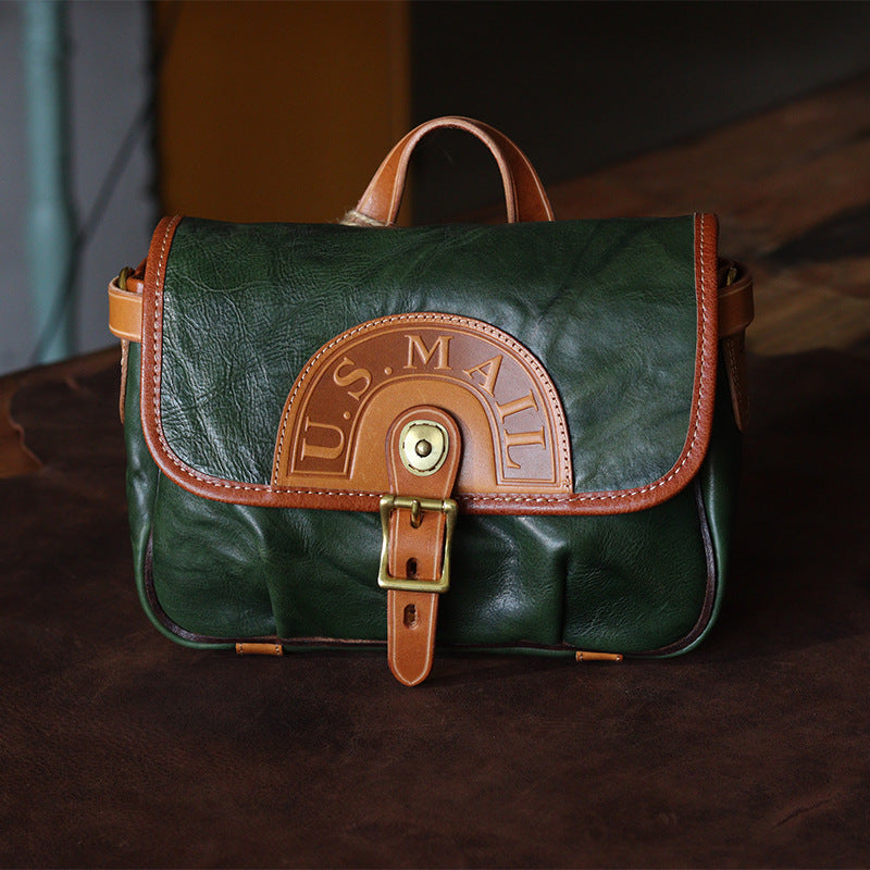 Women's & Men's Vintage Genuine Leather First Layer Cowhide Crossbody Bags