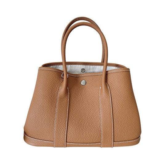 Women's Leather Litchi Pattern First Layer Large Handbags