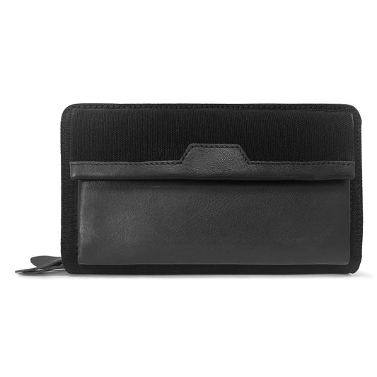 Men's Wax Cloth Zipper Long Genuine Leather First Men's Wallets