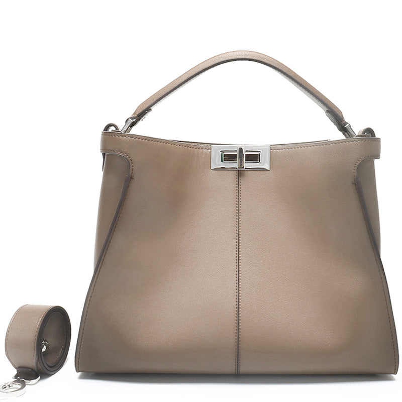 Women's Leather Workplace Elegant Fan Fashion Cattlehide Handbags