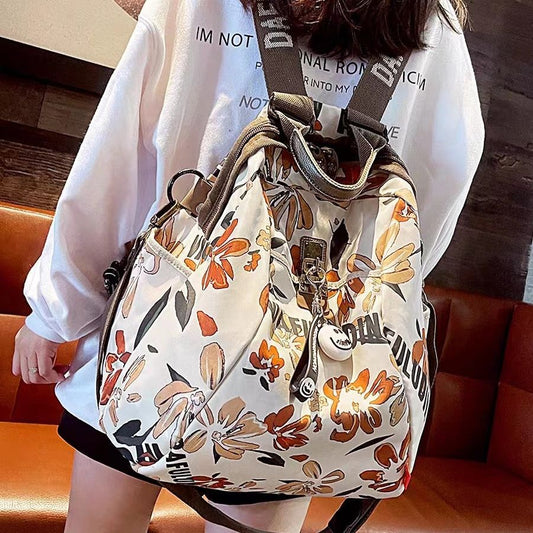 Women's Ink Printing Gold Fashion Waterproof Oxford Backpacks