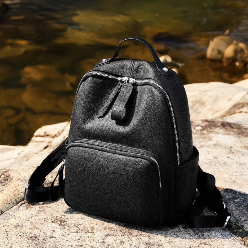 Women's First Layer Cowhide Large Capacity Computer Travel Bags