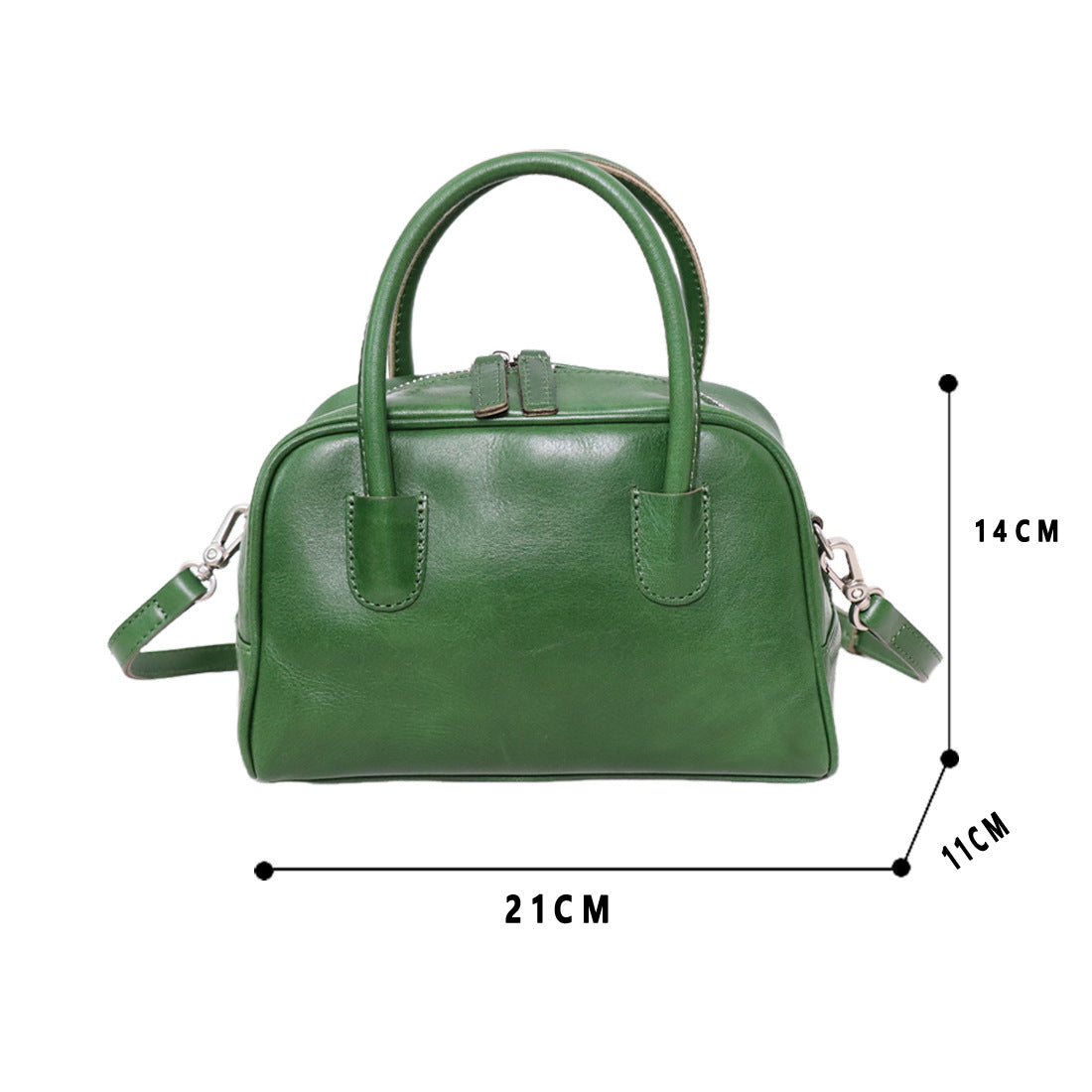 Women's Bowling Leather Pillow Vegetable Tanning Minority Handbags