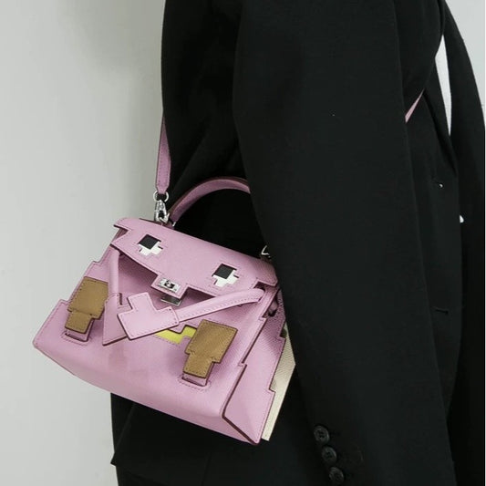 Women's Leather Mosaic Doll Little Monster Cute Bags
