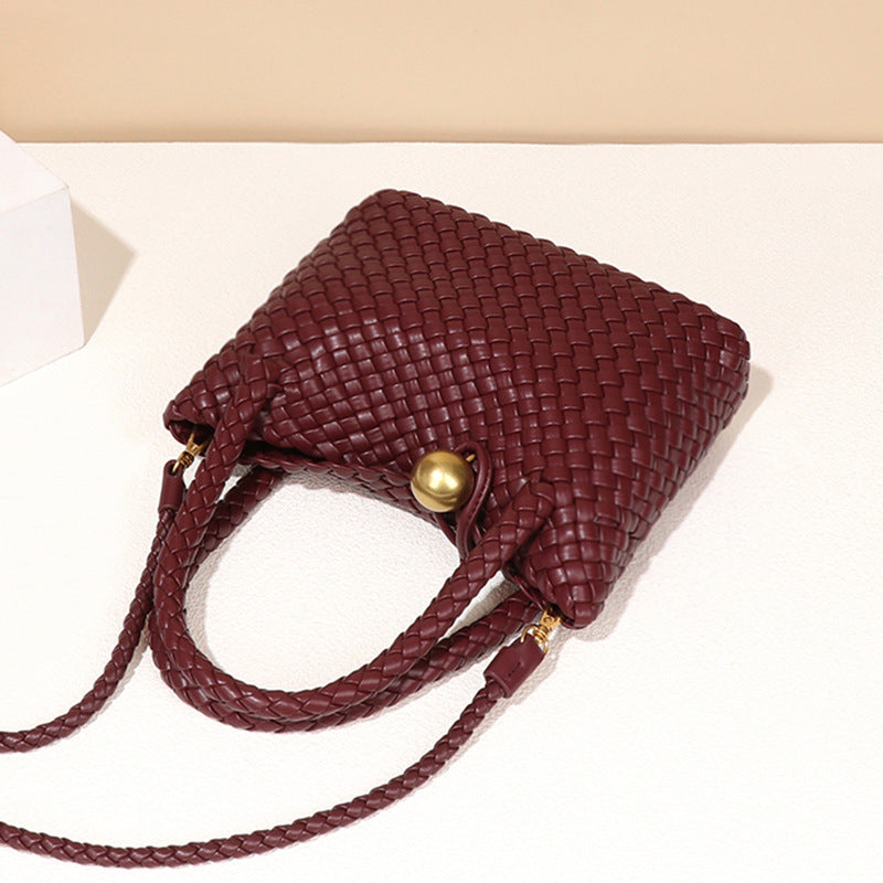 Women's French Style Woven Advanced Texture Handmade Bags