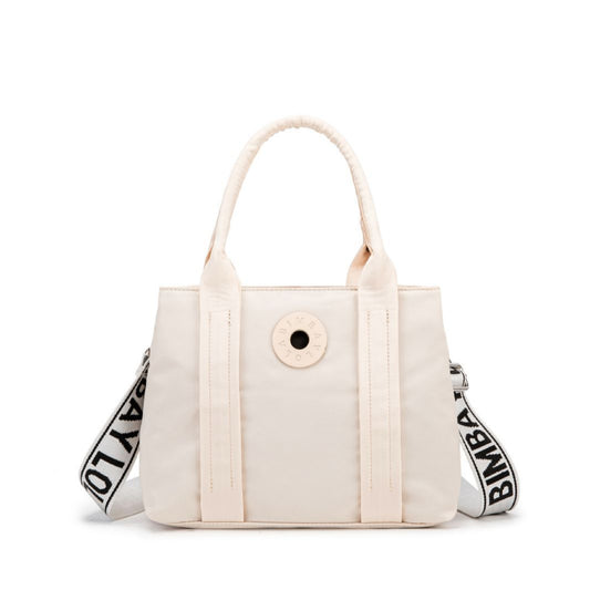Spanish Round Label Solid Color Portable Shoulder Bags