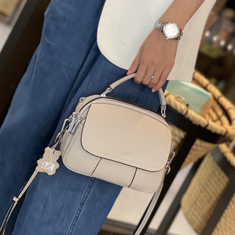 Women's Genuine Leather Portable Fashion High-grade Niche Handbags