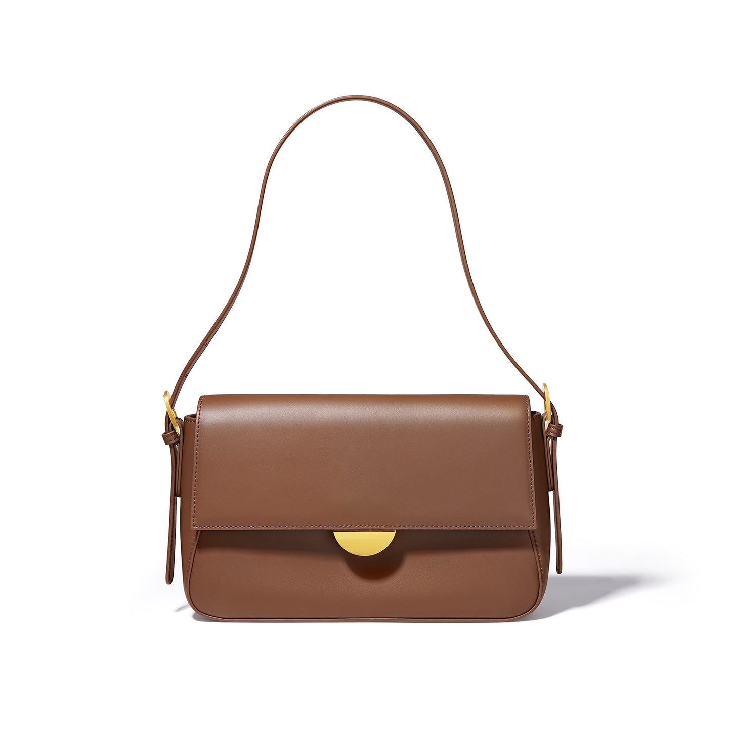 Women's Texture Underarm Fashion Retro Cowhide Design Versatile High Shoulder Bags