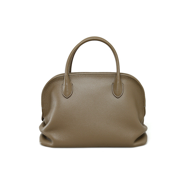 Women's Luxury Leather Boston Large Capacity Handbags