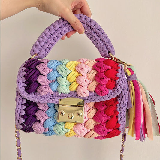 Women's Creative Hand-woven Hook Knitted Tassel Crossbody Bags