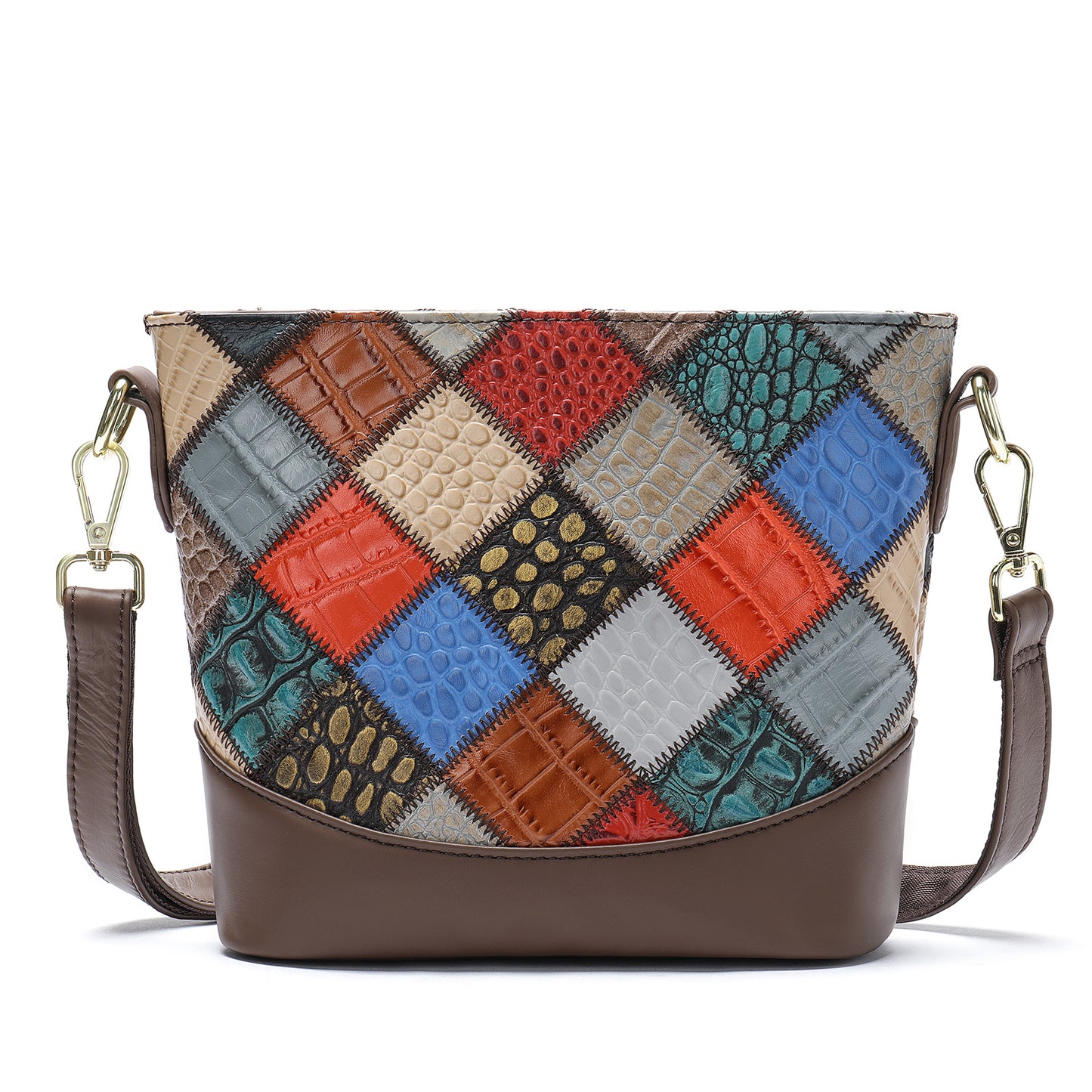 Genuine Leather Simple Personalized Ethnic Style Shoulder Bags