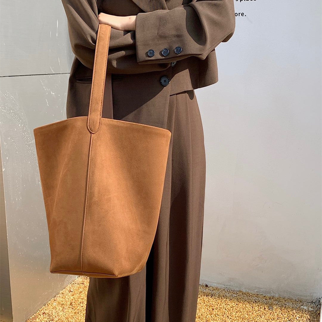 Flannel Female Leather Shopping Leisure Lazy Style Shoulder Bags