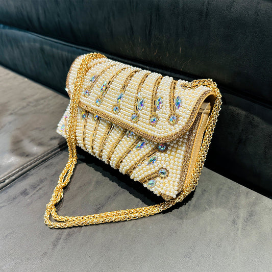 Women's Chain Fashion Designer Rhinestone Party Wedding Shoulder Bags