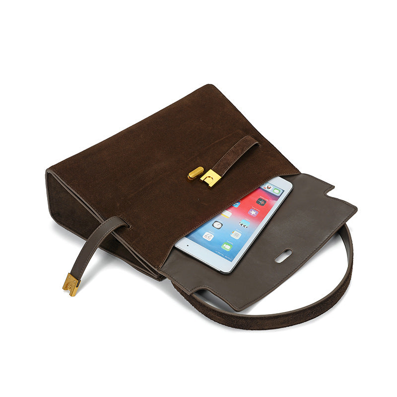 Women's High-grade Suede Large Capacity Commuter Kelly Shoulder Bags