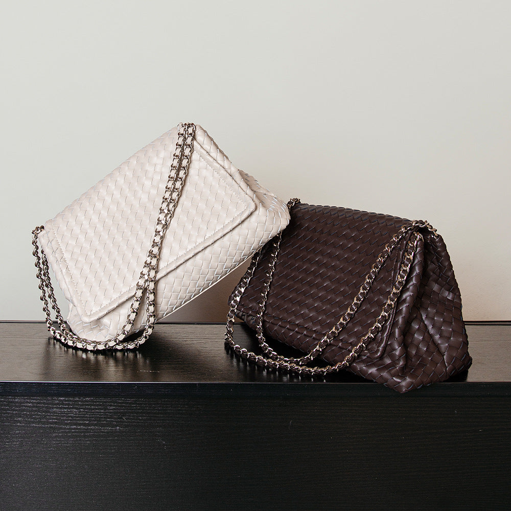 Women's Fashion Genuine Leather Light Luxury Chain Bags