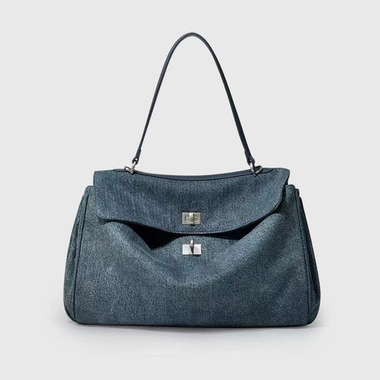 Women's Summer Nylon Cowhide High-grade Underarm Commuter Shoulder Bags