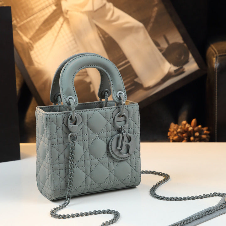 Women's Genuine Leather Diana High-grade Frosted Diamond Bags