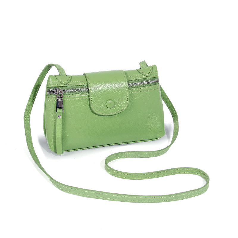 Women's Layer Cowhide Summer Simple Design High Sense Crossbody Bags