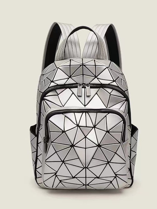 Geometric Diamond Fashion Large Capacity Computer Backpacks