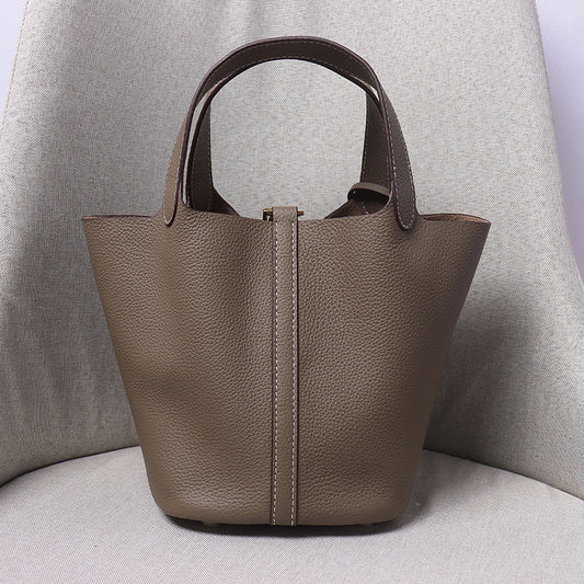 Women's Upgraded First Layer Cowhide Gold Vegetable Handbags