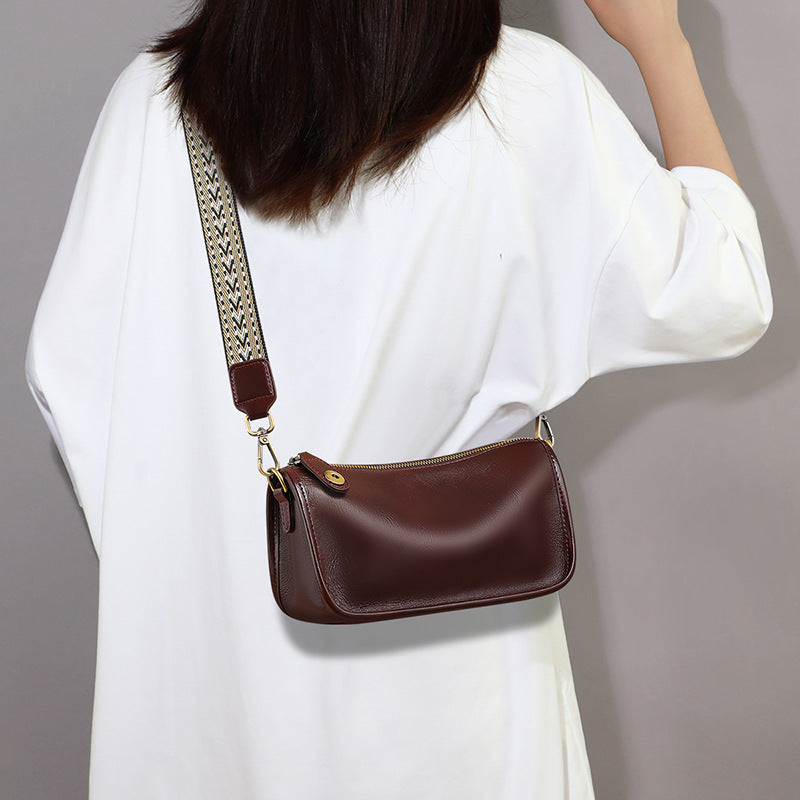 Women's Genuine Leather Dumpling Summer Underarm High-grade Crossbody Bags