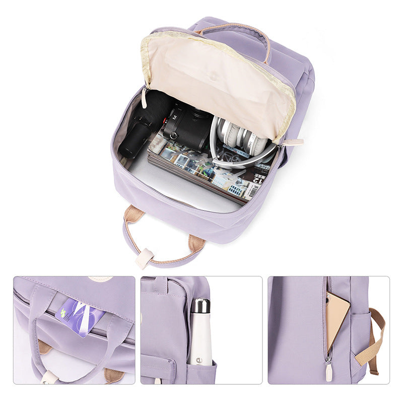 Women's Korean Preppy Style Large Capacity Junior High Backpacks