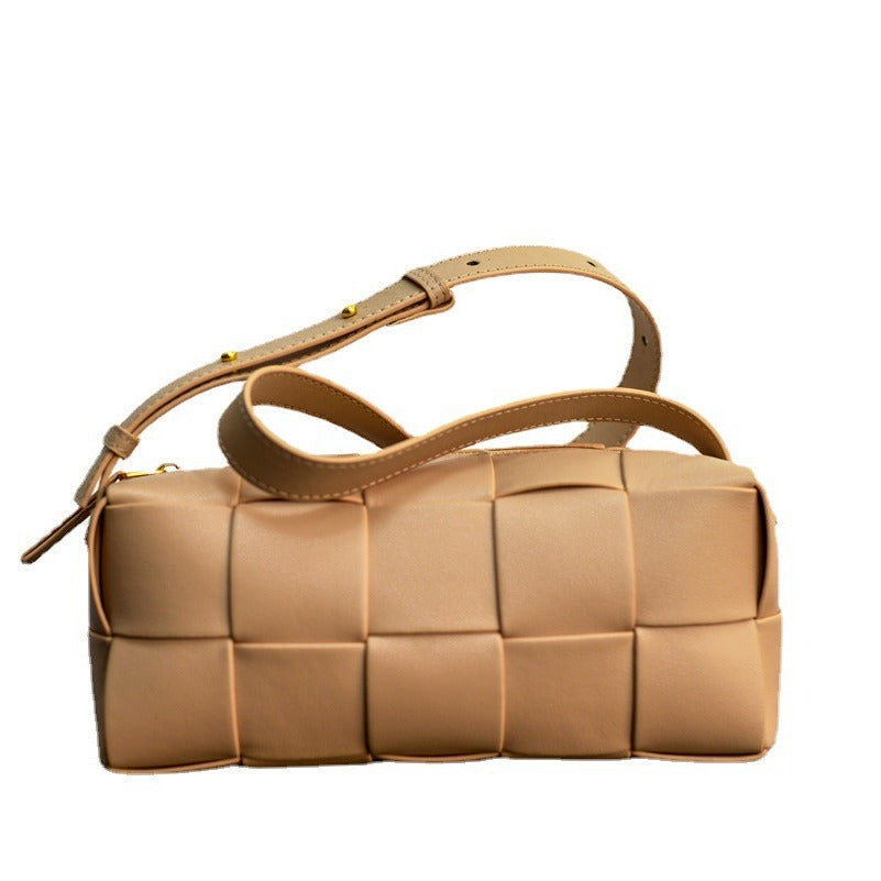 Women's Genuine Leather Woven One Simple Affordable Shoulder Bags