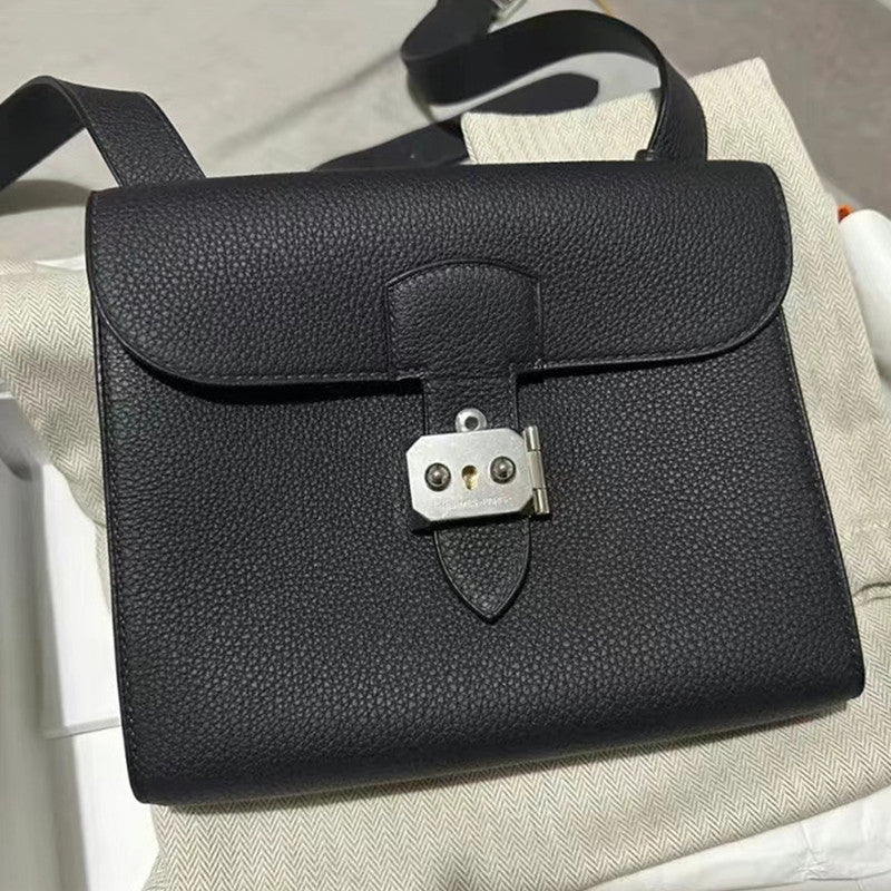 Fashion Portable Litchi Pattern First Layer Shoulder Bags