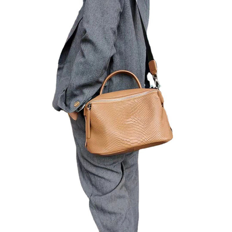 Women's Portable Versatile Soft Leather Large Capacity Shoulder Bags