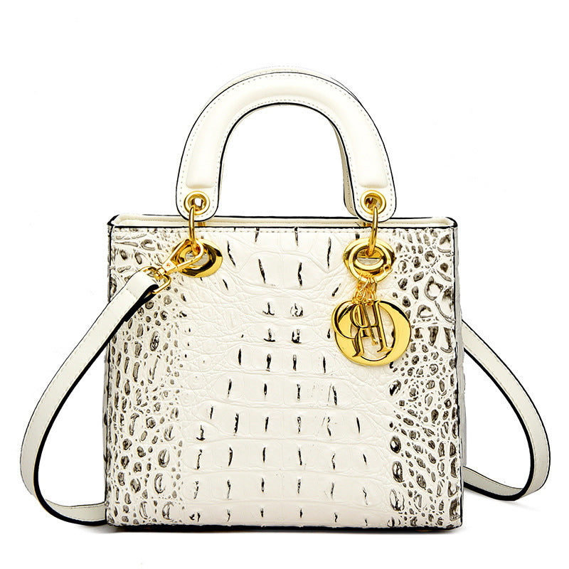 Women's Crocodile Pattern Diana Retro Portable Bags
