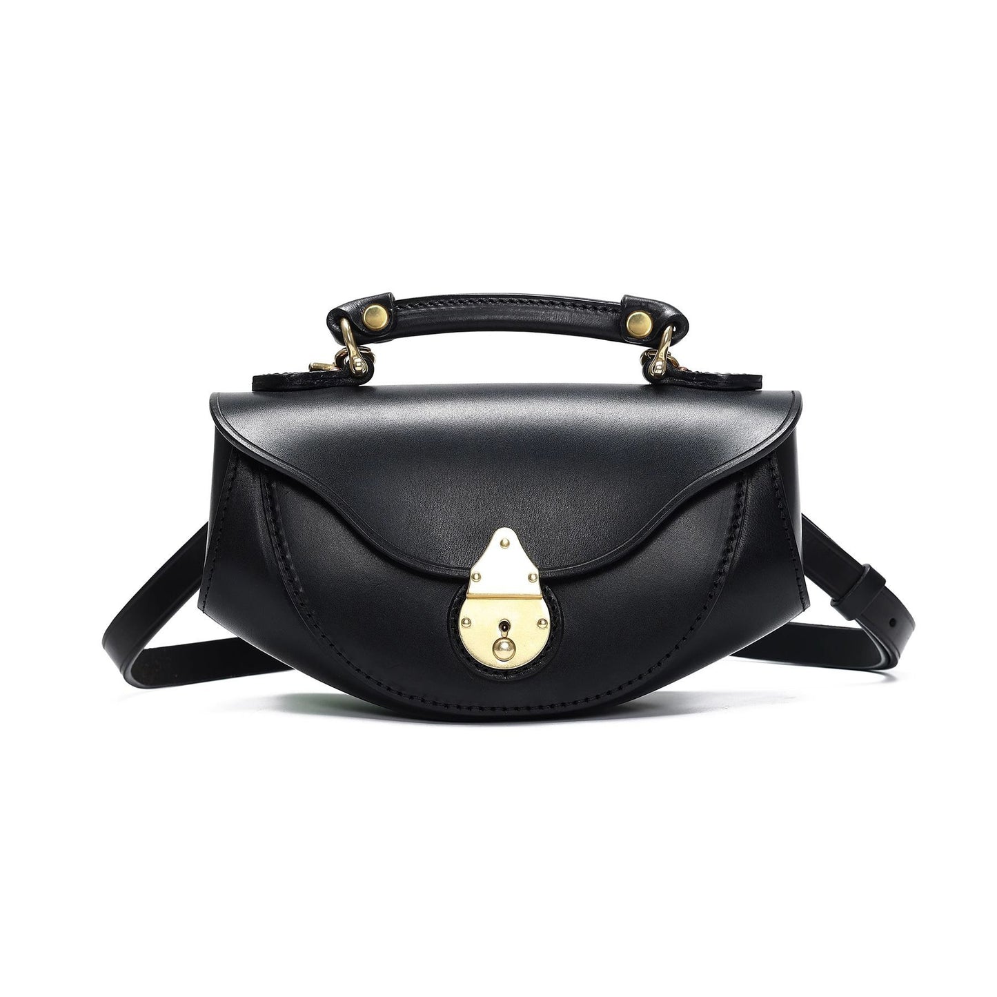 Leather Tactile Feel Boat Layer Cowhide Crossbody Bags