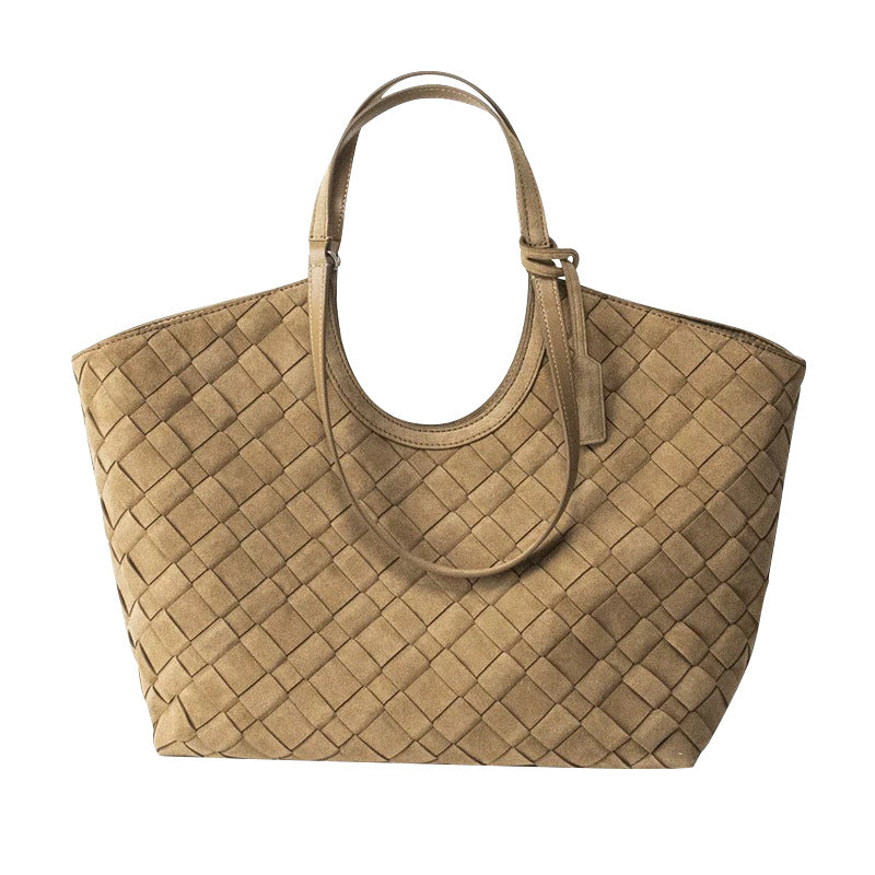 Women's Diamond Woven Large Capacity Fashion Shoulder Bags