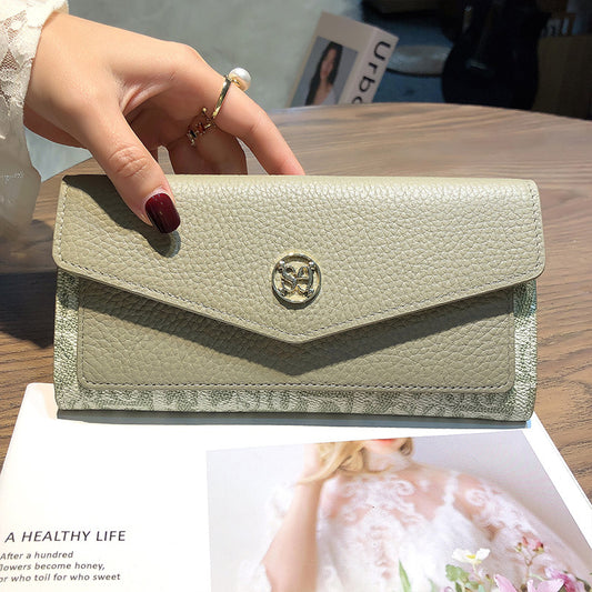 Women's Fashion Long Two Fold Leather Ladies Wallets