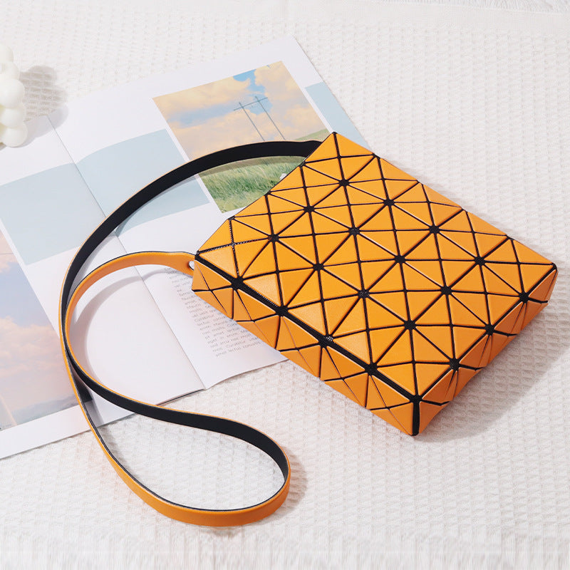 Box Geometric Diamond Pattern Portable Fashion Crossbody Bags