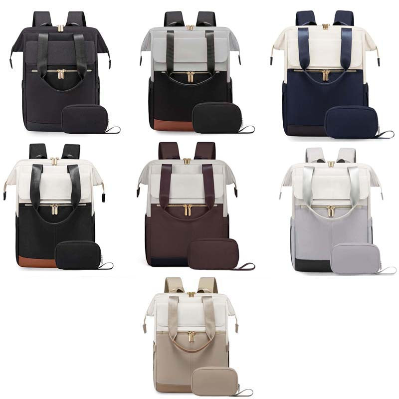 Classy Contrast Color Minimalist Large Capacity Backpacks