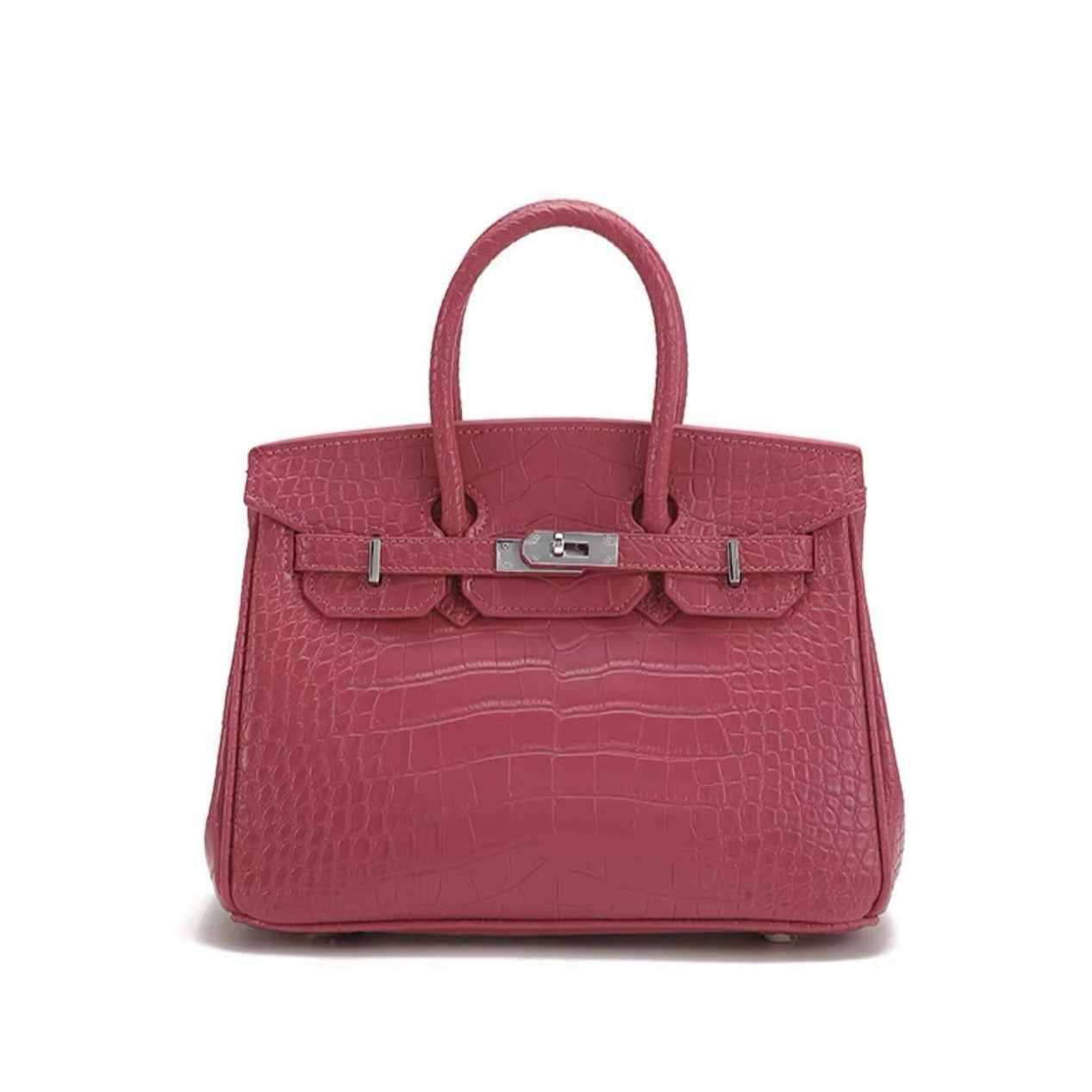 Women's Seam Platinum Crocodile Pattern Du Ke Pu Motorcycle Handbags