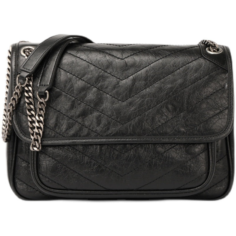 Women's Counter Genuine Leather Retro Hobo High-grade Shoulder Bags