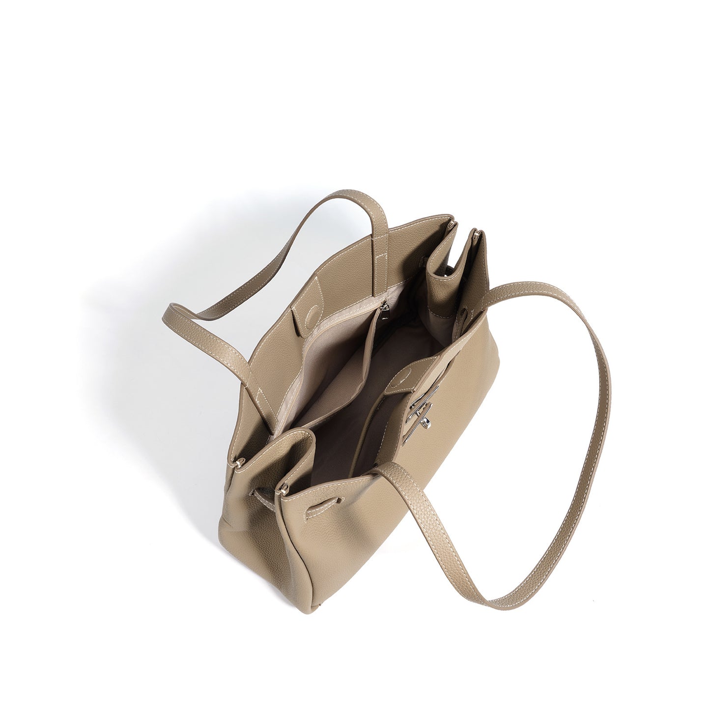 Women's Simple High-grade First Layer Cowhide Mother Shoulder Bags