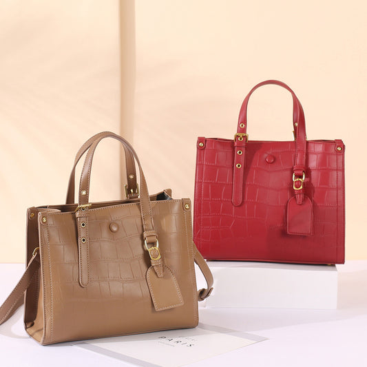 Women's Embossed Leather Fashion Style Cowhide Shoulder Bags