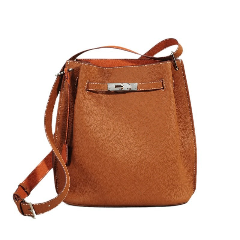 Women's Layer Cowhide Portable Large Capacity Fashion Crossbody Bags